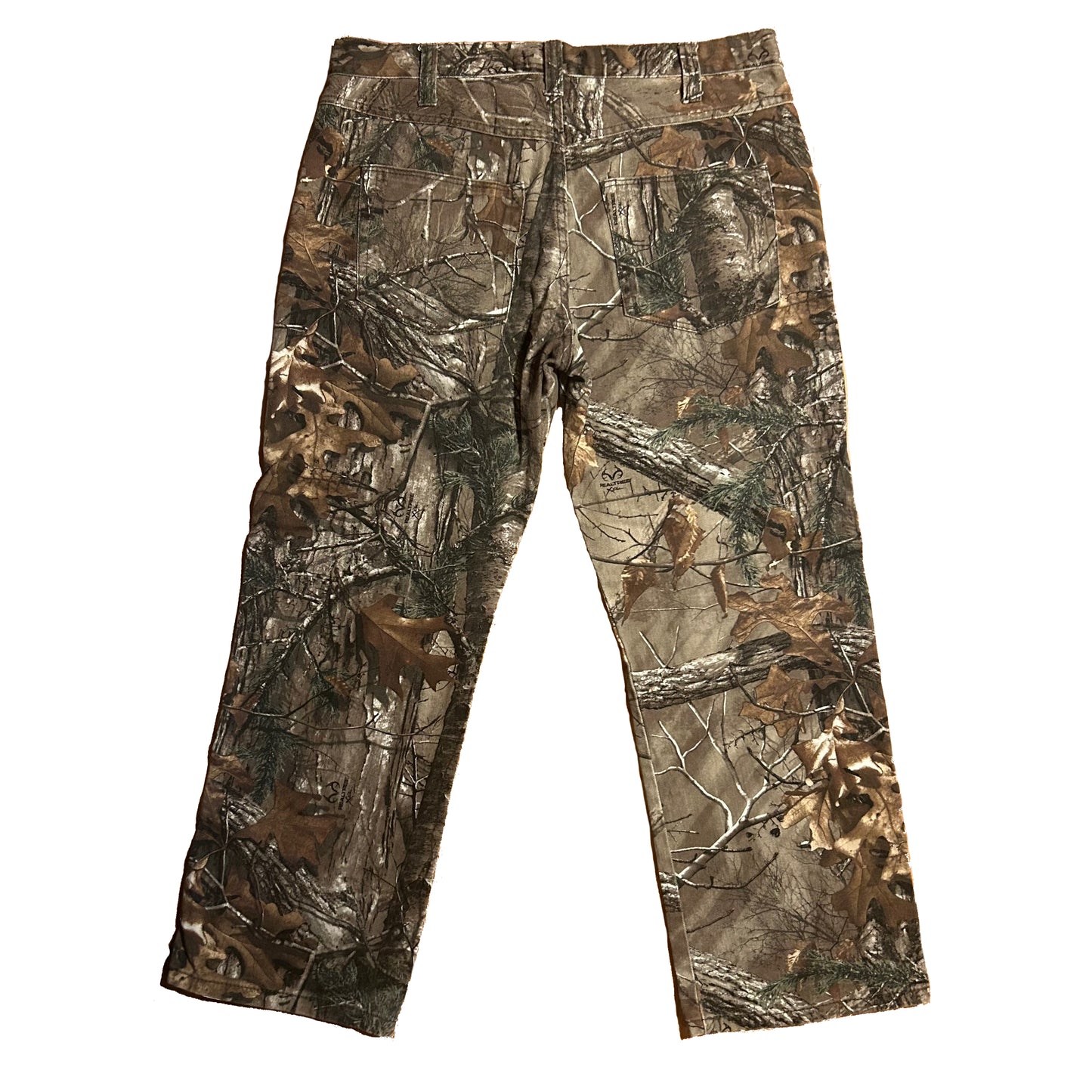 Realtree Cotton Camouflage Camo Pants with D-Ring - 38” x 30”