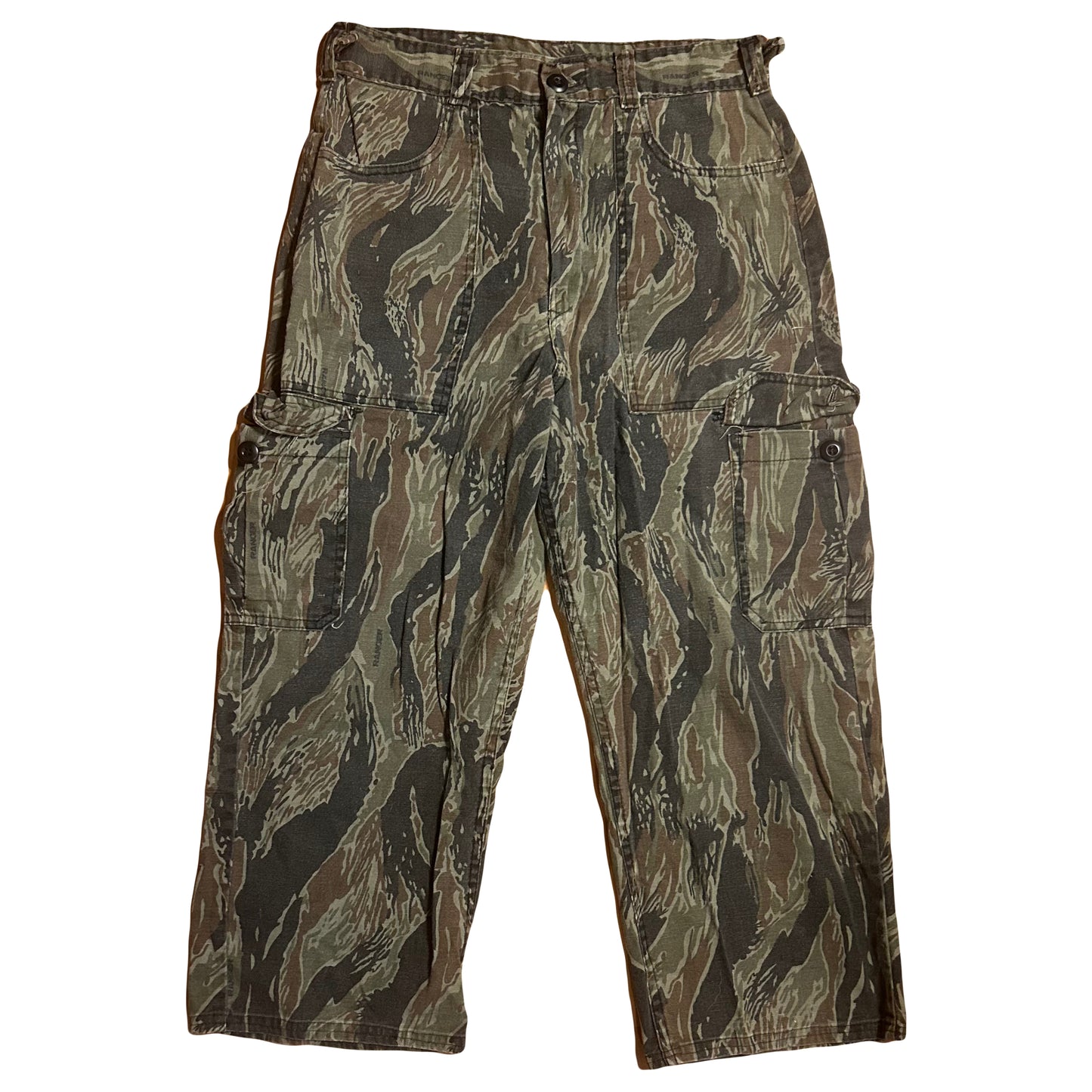 80’s Ranger Camouflage Camo Cargo Pants - Adjustable Small - 29”-31” x 24”