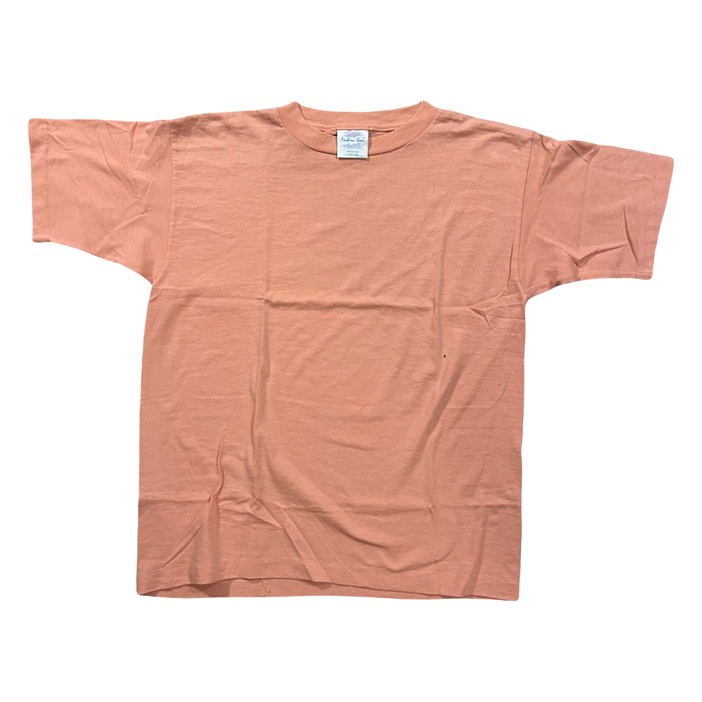 80/90’s Fashion Gear Salmon Blank Tshirt - Medium - 20” x 26”