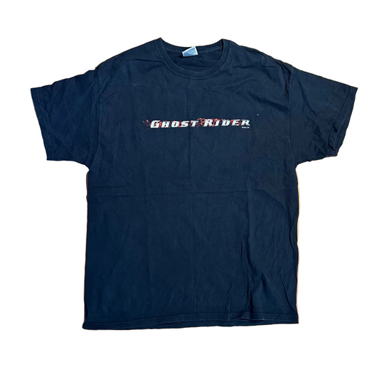 00's Hanes Ghost Rider Movie Promo Black Tshirt - Large - 22.5" x 31"
