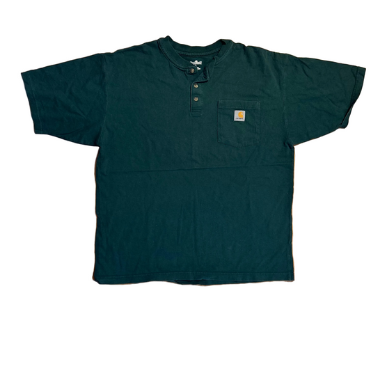 Carphartt Carhartt Green Quarter Button Up Pocket Tshirt - XLarge - 24" x 29"