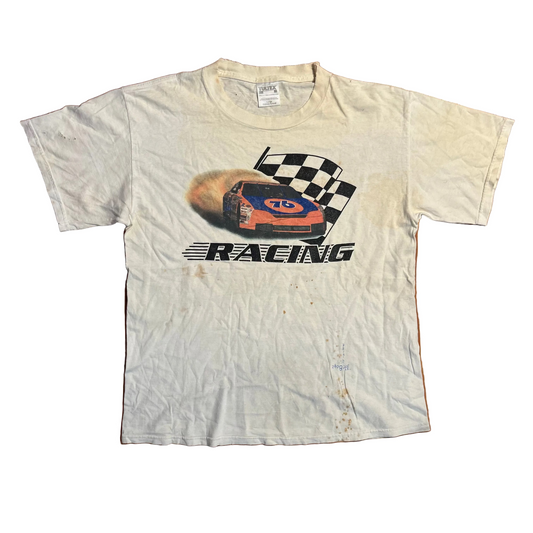 00's Tultex Tide White Racing 76 NASCAR Tshirt - Large - 22" x 28"