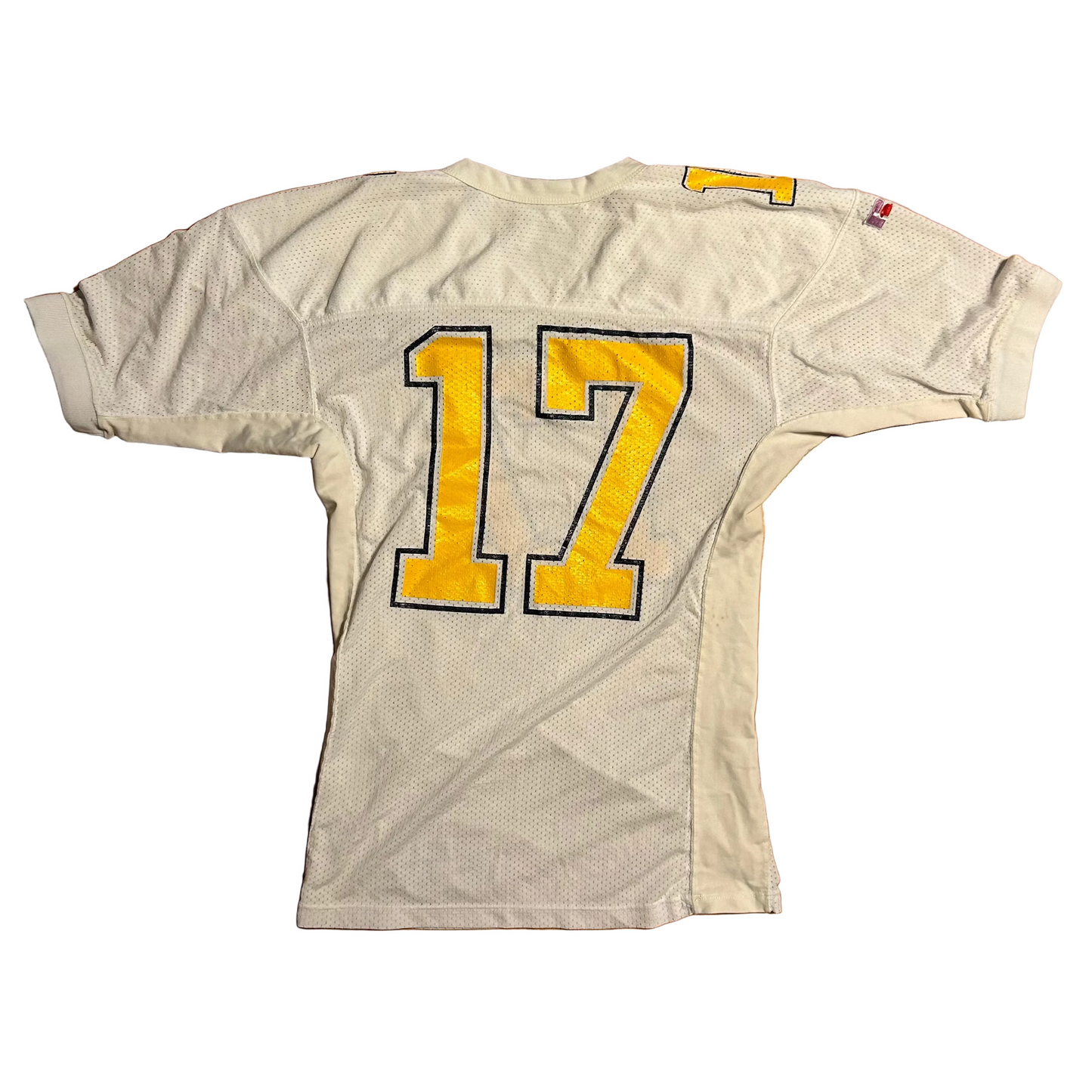 90's Russell Athletics White Yellow Football Jersey Shirt - Medium - 21" x 31"