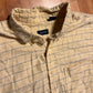Izod Yellow Checkered Plaid Yellow Button Up Shirt - Boxy XLarge - 28" x 31"
