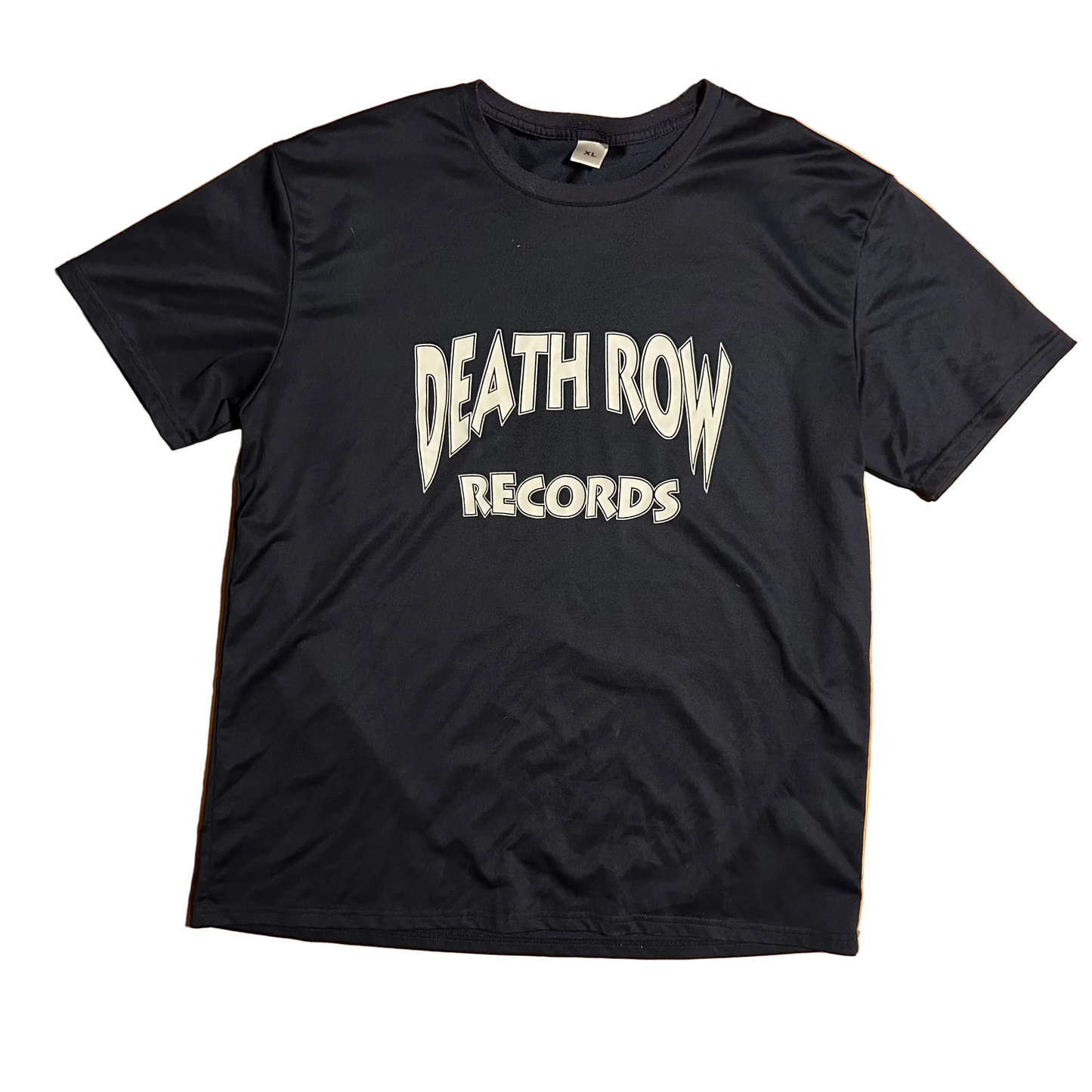 Death Row Records Polyester Navy Blue Tshirt - XLarge - 24" x 30"