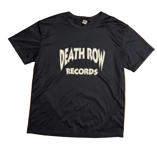 Death Row Records Polyester Navy Blue Tshirt - XLarge - 24" x 30"