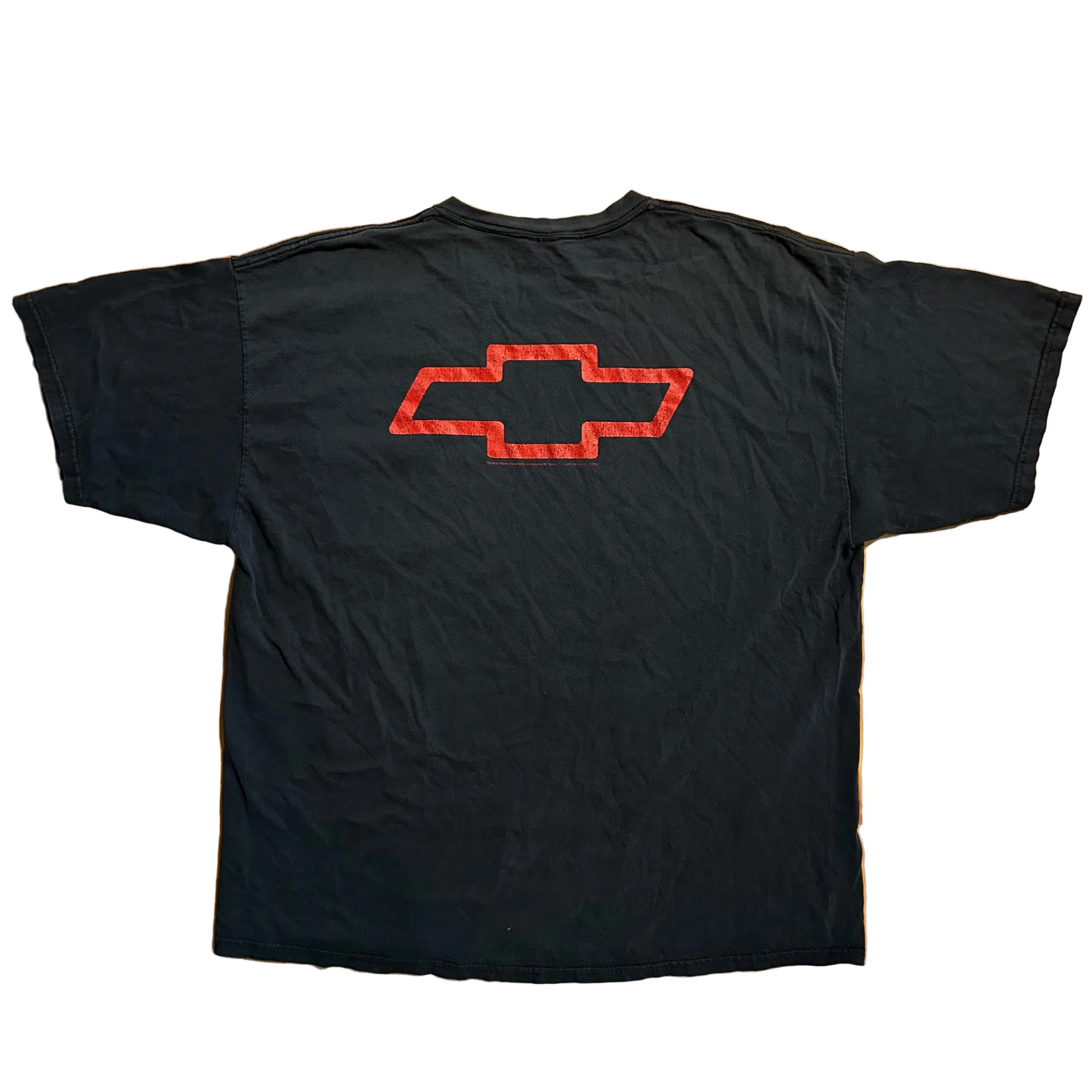 2000's Chevy General Motors Black Red Pocket Tshirt - XLarge - 25.5" x 30"