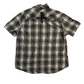 Helix Black Checkered Plaid Button Up Snap Shirt - XLarge - 25.5" x 33"