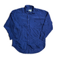 City Series Blue Silk Button Up Shirt - XLarge - 24.5" x 32"
