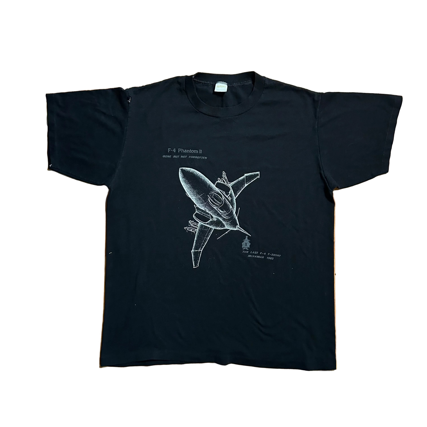 80's Sportswear F4 Phantom Miramar Black Tshirt - Large - 22" x 27"