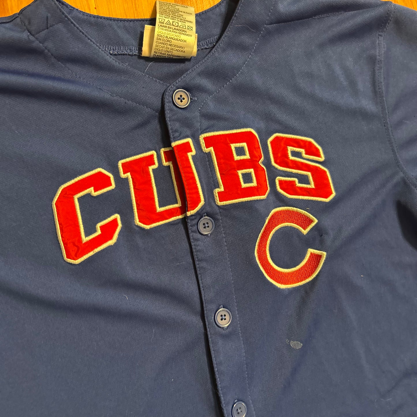 Chicago Cubs MLB Baseball Button Up Jersey - Small - 19" x 25"