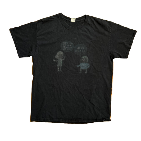Sure I'll Have a Beer Black Funny Tshirt - Medium - 21" x 28"