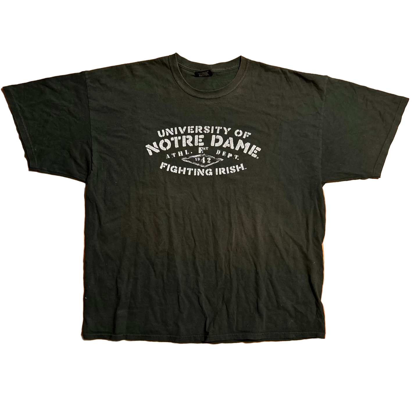 Notre Dame Fighting Irish University Green Tshirt - XLarge - 26" x 31"