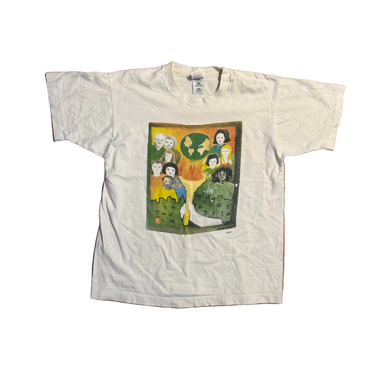 90's FOTL Earth Portrait White Tshirt - Medium - 20" x 26"