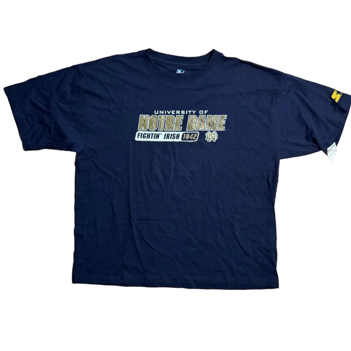 NWT Brand New Notre Dame Fighting Irish University Navy Blue Tshirt - XLarge - 27" x 30"