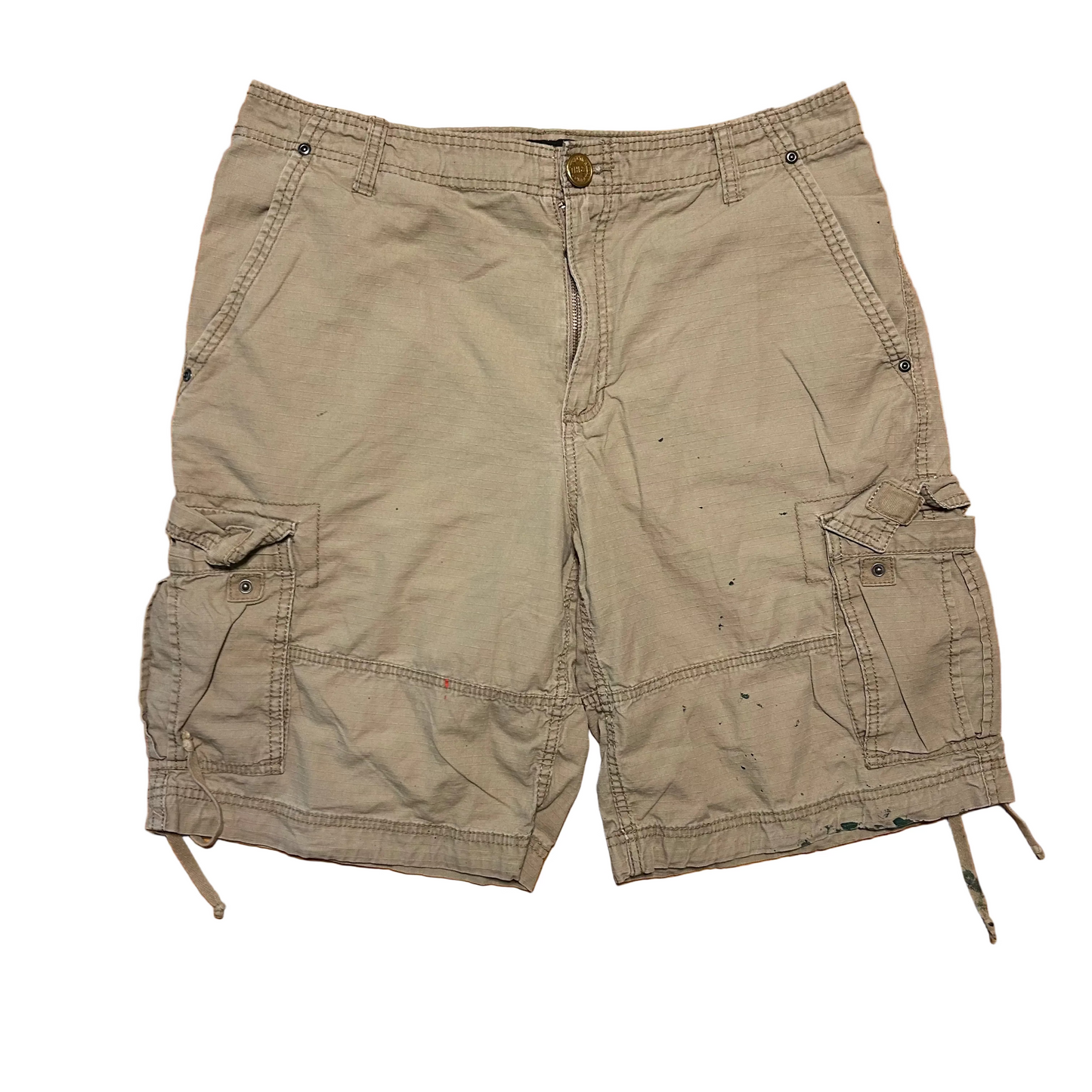 OP Ocean Pacific Brown Khaki Cargo Shorts - 34" x 10.5"