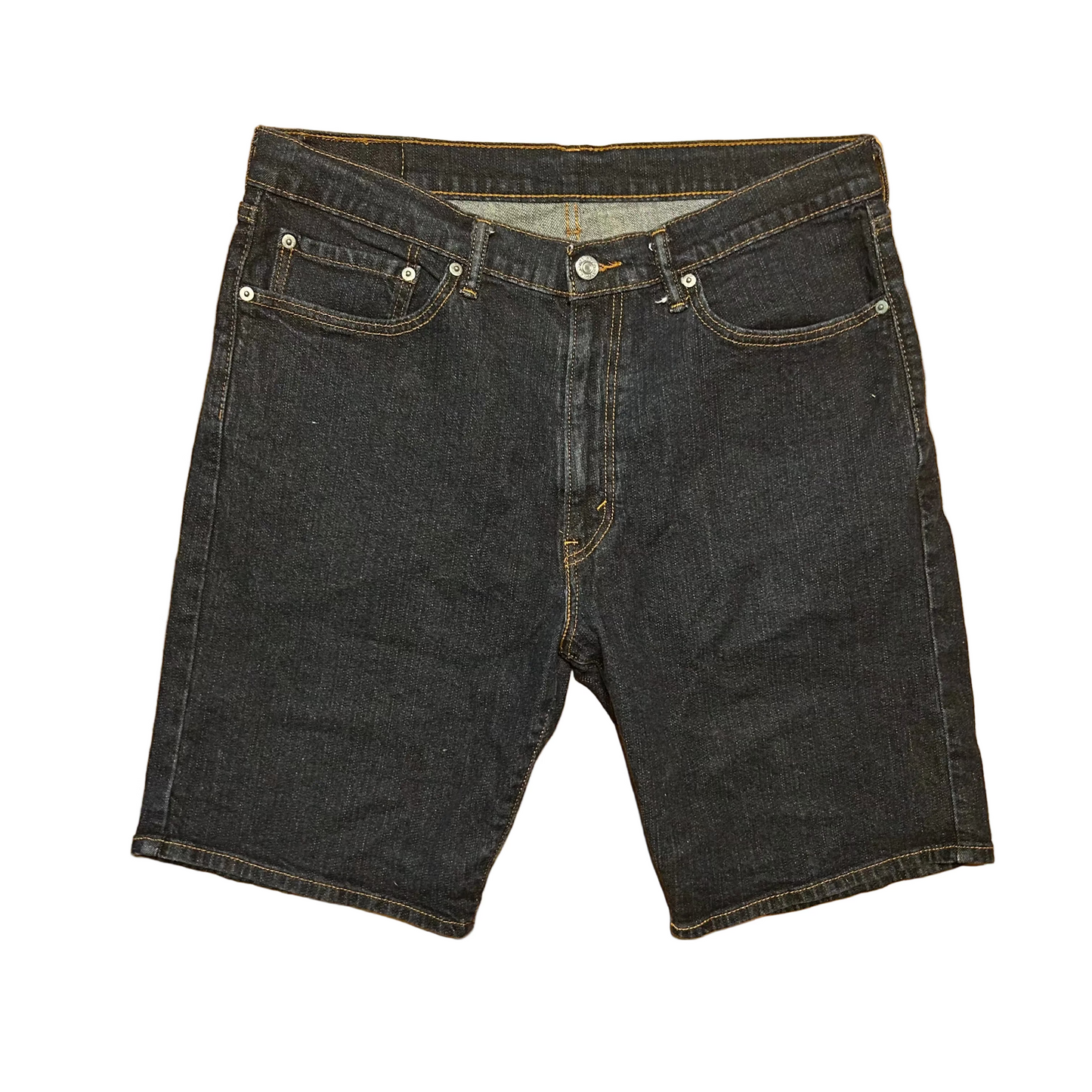 Levi 505 Dark Wash Denim Jorts Jean Shorts - 34" x 9.5"