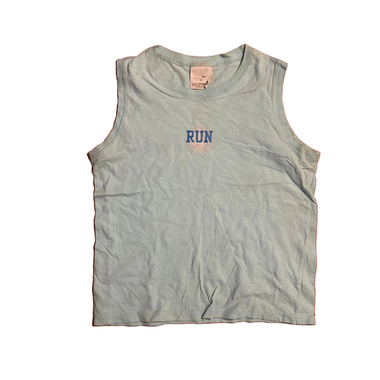 90/00's Nike Run Light Blue Tank Top Shirt - XSmall - 17" x 21.5"