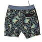 Volcom 4 Way Stretch Blue Design Swim Trunk Board Shorts - 30" x 9"