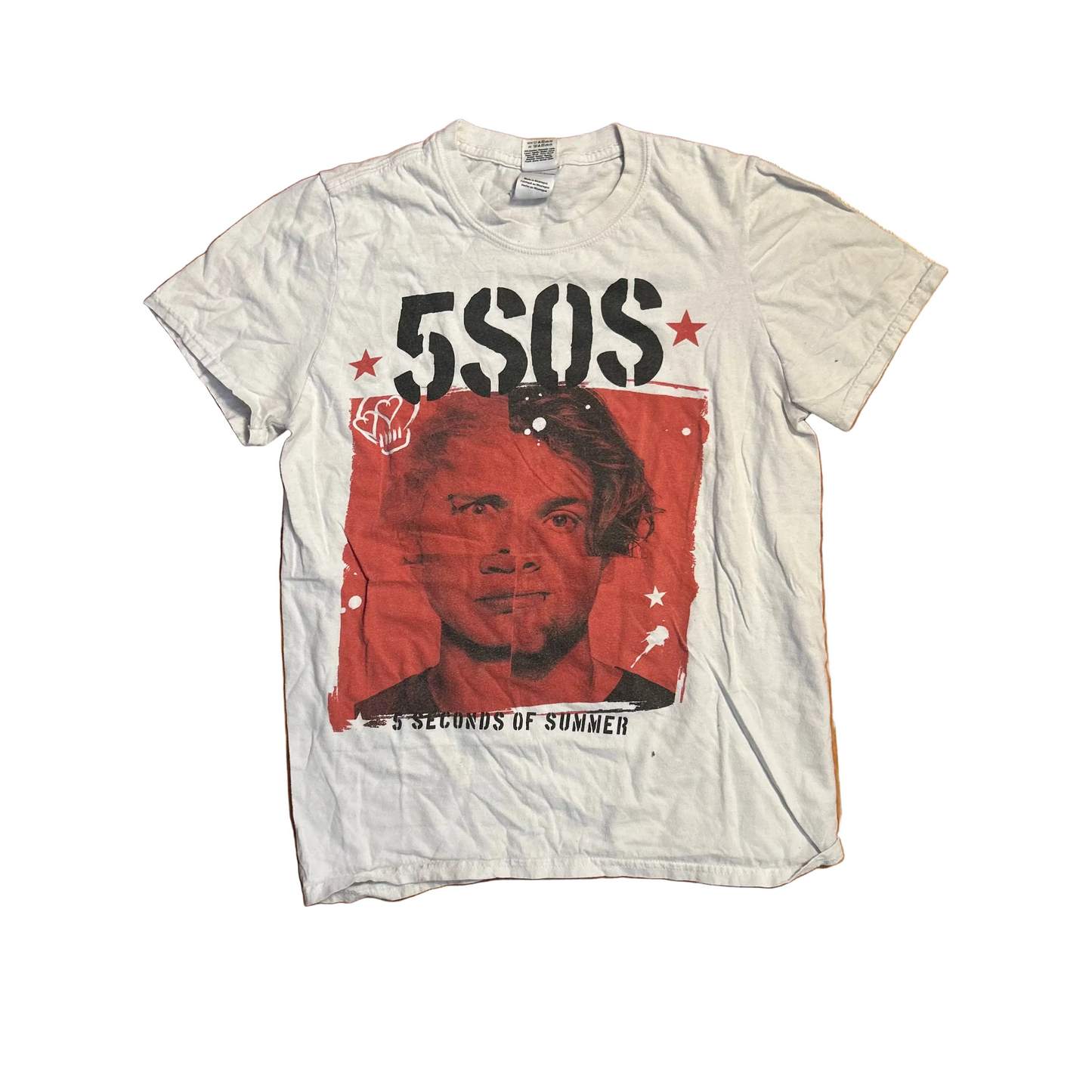 2012 5SOS 5 Seconds of Summer Band Tour White Tshirt - XSmall - 17" x 23.5"