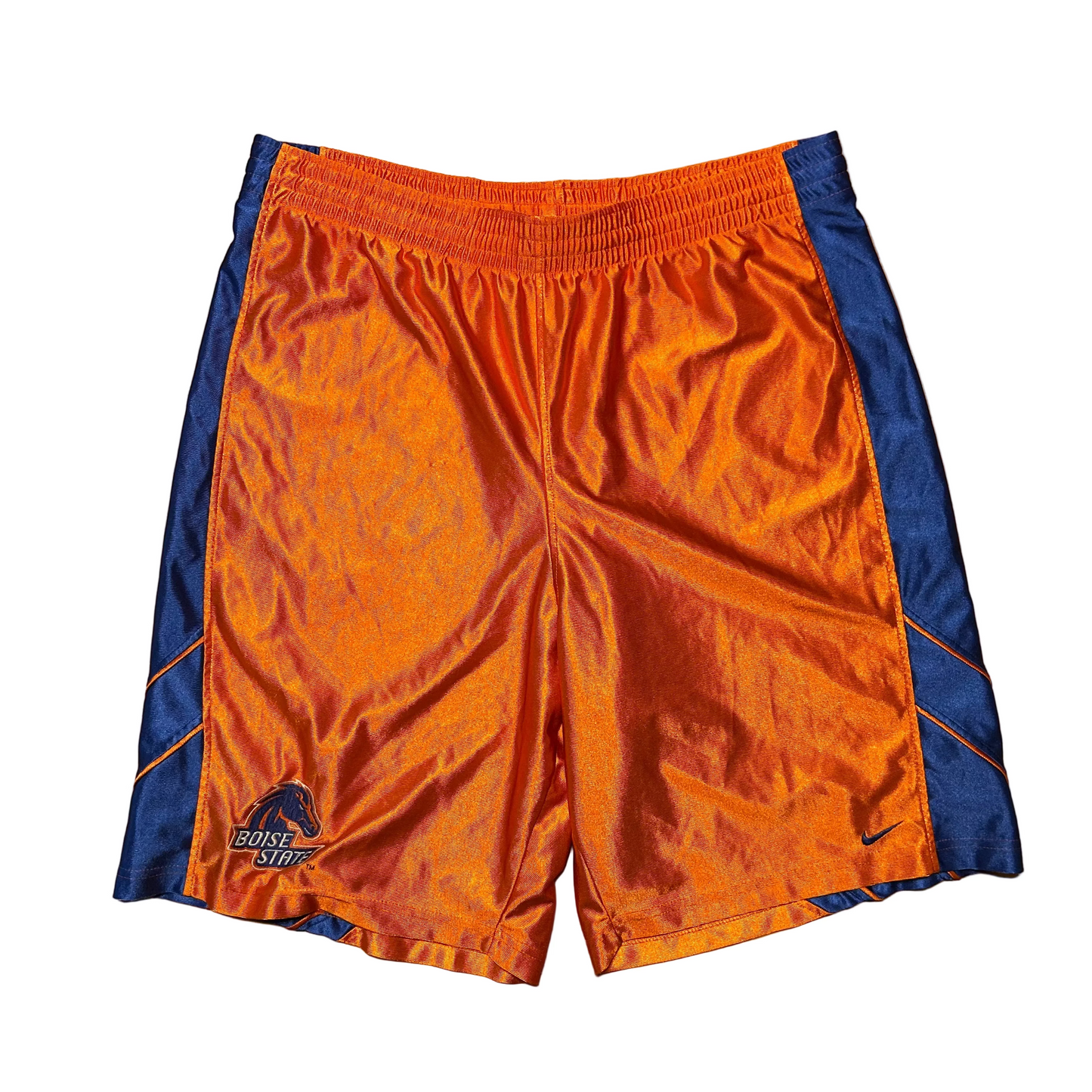 00's Nike Boise State University Orange Blue Shorts - 37" x 9.5"