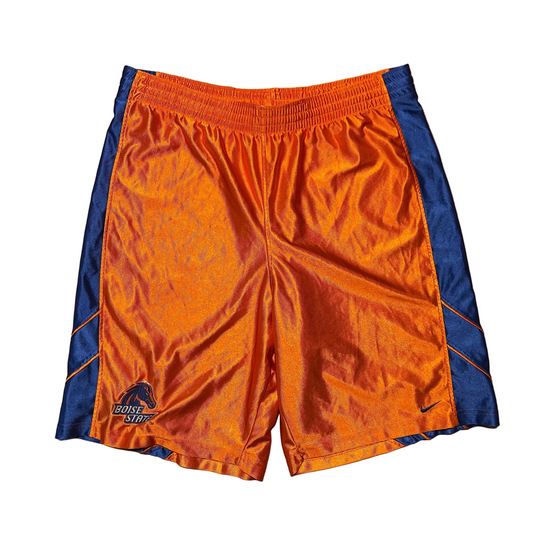00's Nike Boise State University Orange Blue Shorts - 37" x 9.5"