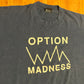90's Screen Stars Option Madness Stock Trading Navy Blue Tshirt - Large - 23" x 25.5"
