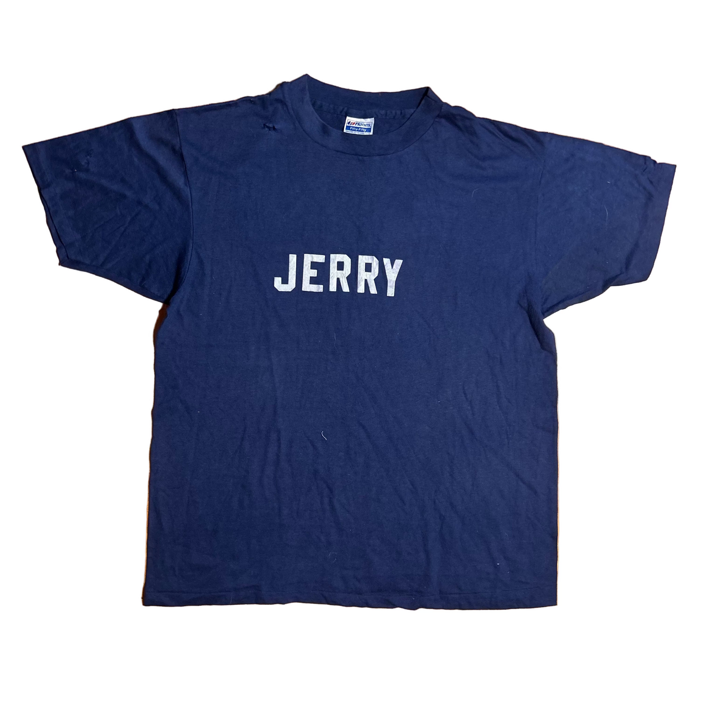 80's Jerry Family Reunion Hampton Hamilton Navy Blue Tshirt - Large - 22" x 27.5"