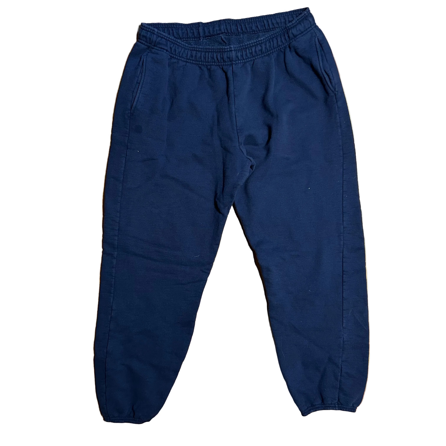 Ultimate Hanes Cotton Navy Blue Jogger Sweatpants - Tagged XL - 31" x 27"