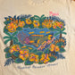 90's Tropical Paradise Maui Hawaii Fish Design White Tshirt - Medium - 21" x 28"