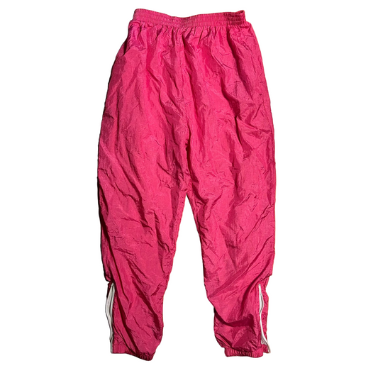 90's Pro Spirit Pink Nylon Swishy Jogger Sweatpants - Tagged L - 27" x 29"