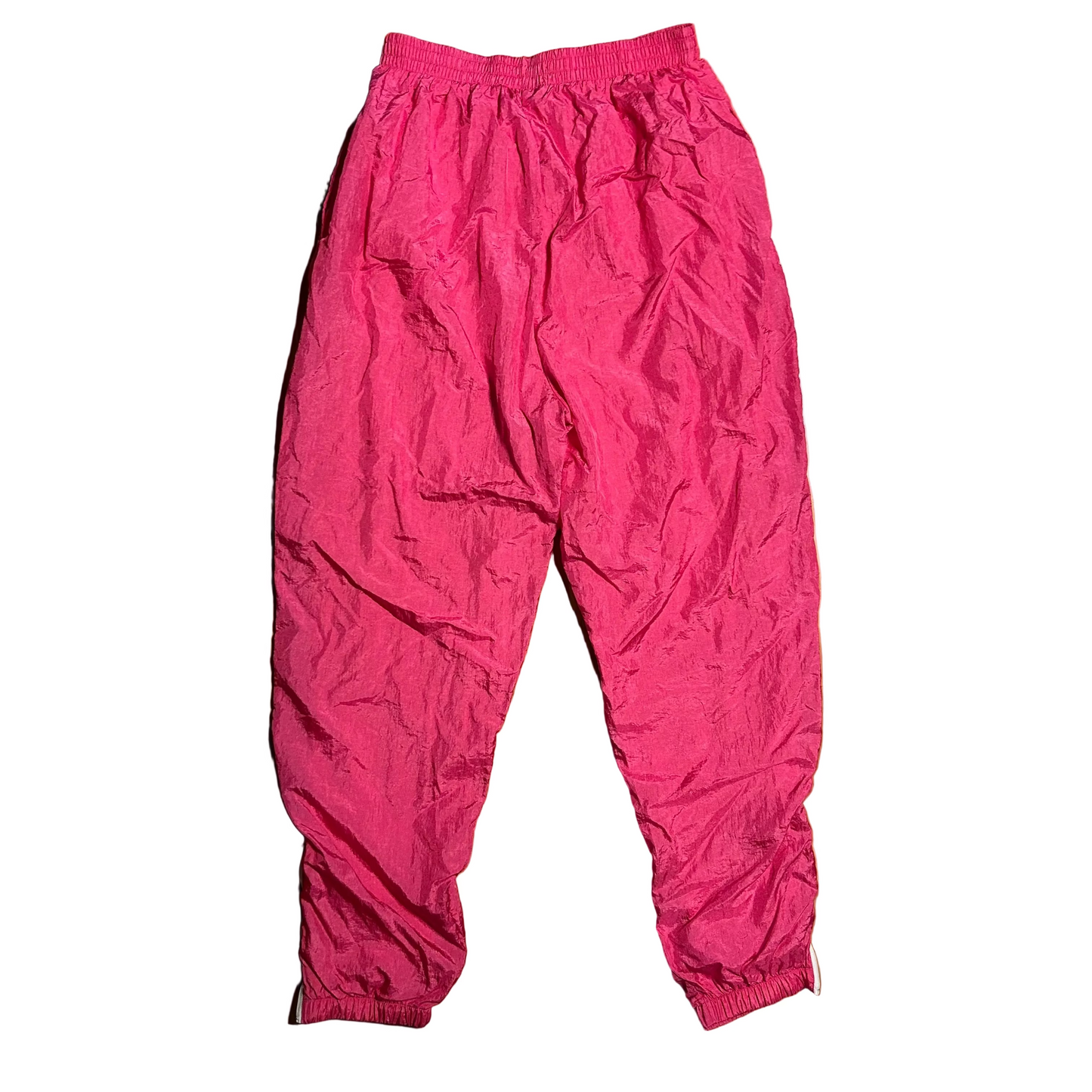 90's Pro Spirit Pink Nylon Swishy Jogger Sweatpants - Tagged L - 27" x 29"