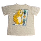 80/90's Golly Gee Cat Grey Tshirt - XLarge - 25" x 29.5"