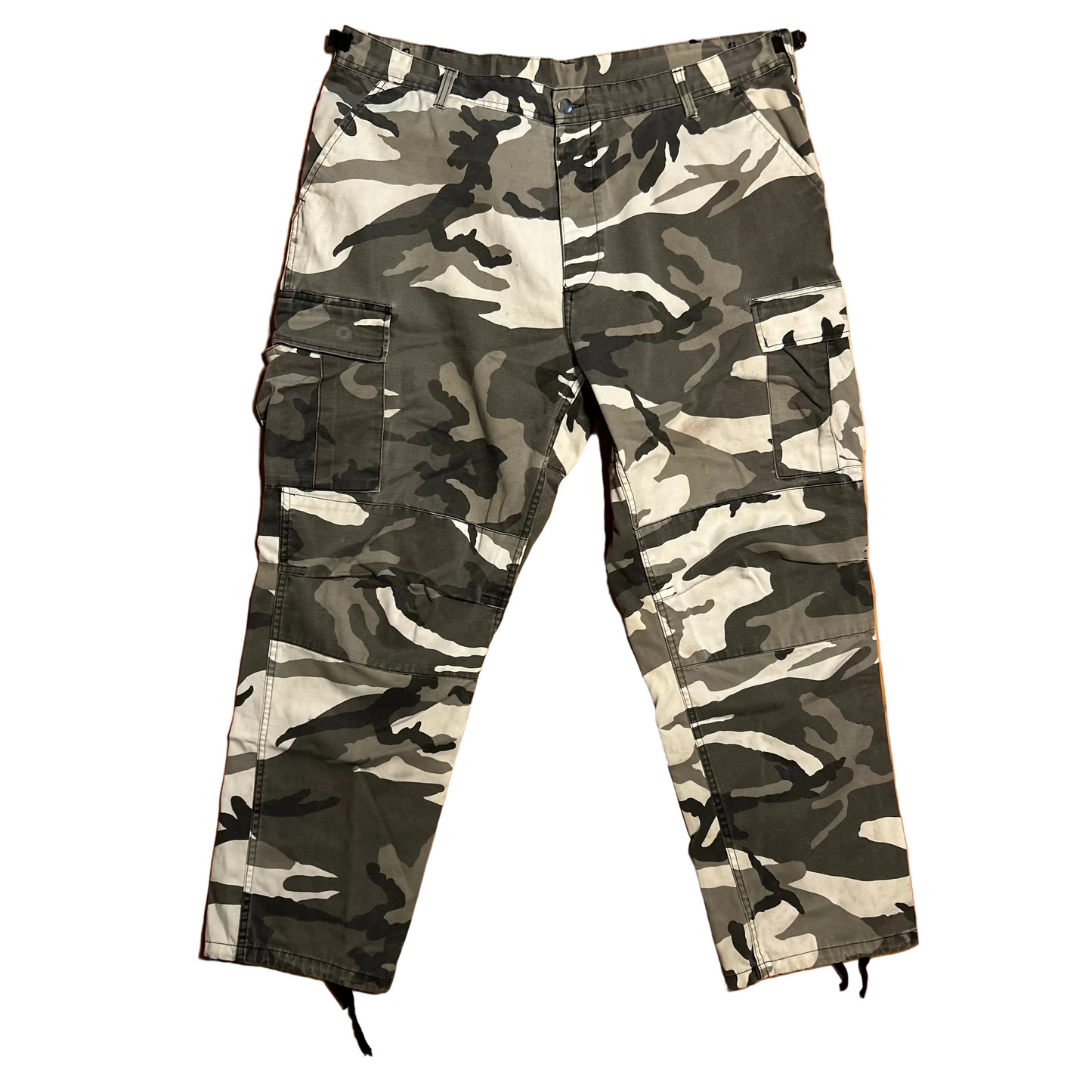 Camo Military Rothco BDU Black White Cargo Pants - Tagged XL Regular - 40" x 30.5"