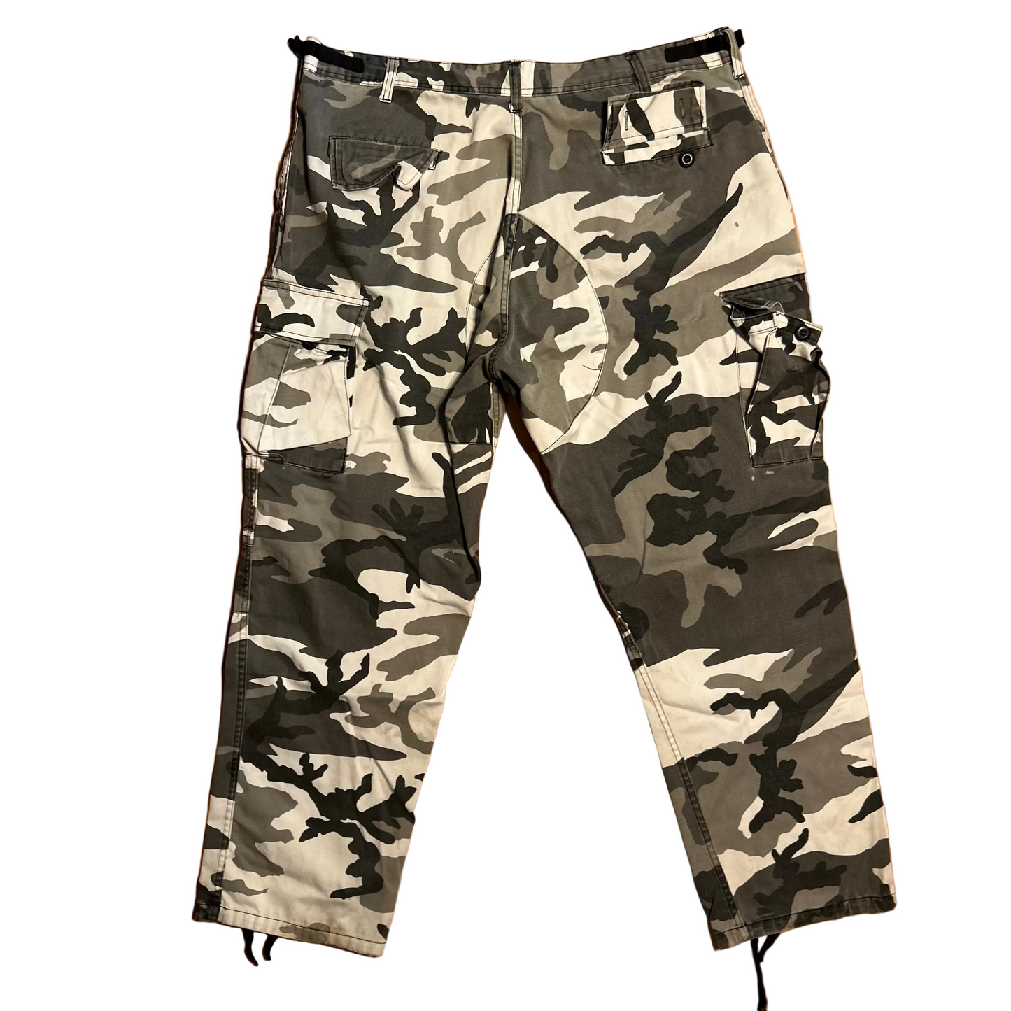 Camo Military Rothco BDU Black White Cargo Pants - Tagged XL Regular - 40" x 30.5"