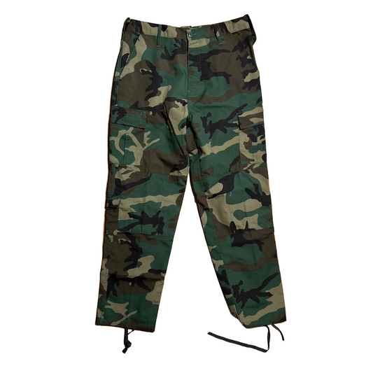 Camo Military Green Brown Black Cargo Pants - Tagged L - 34" x 31"
