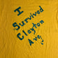80/90's I Survived Clayton Ave Yellow Tshirt - Small - 19.5" x 25.5"