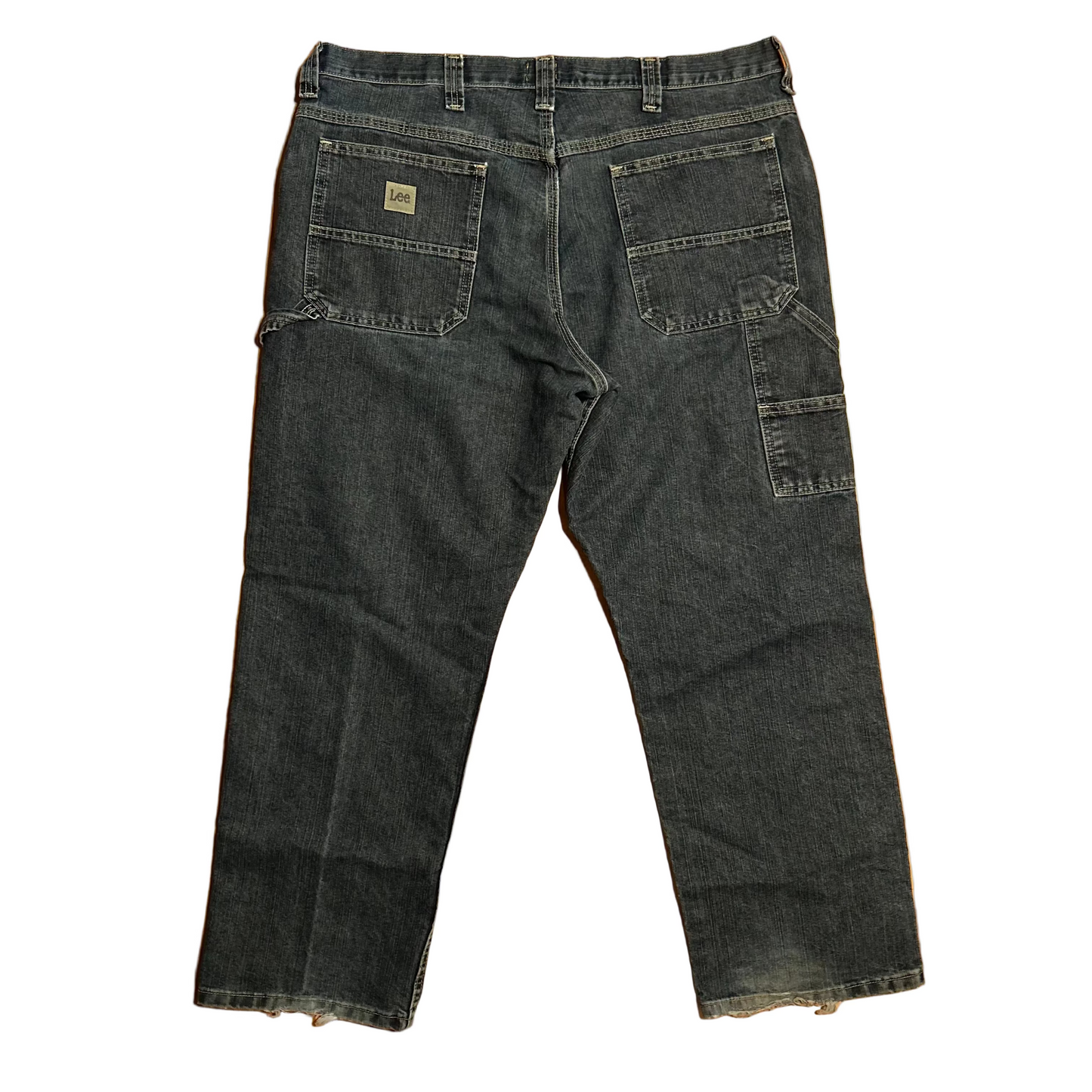 Lee Loose Fit Dark Wash Denim Carpenter Jeans Pants - 38" x 29.5"