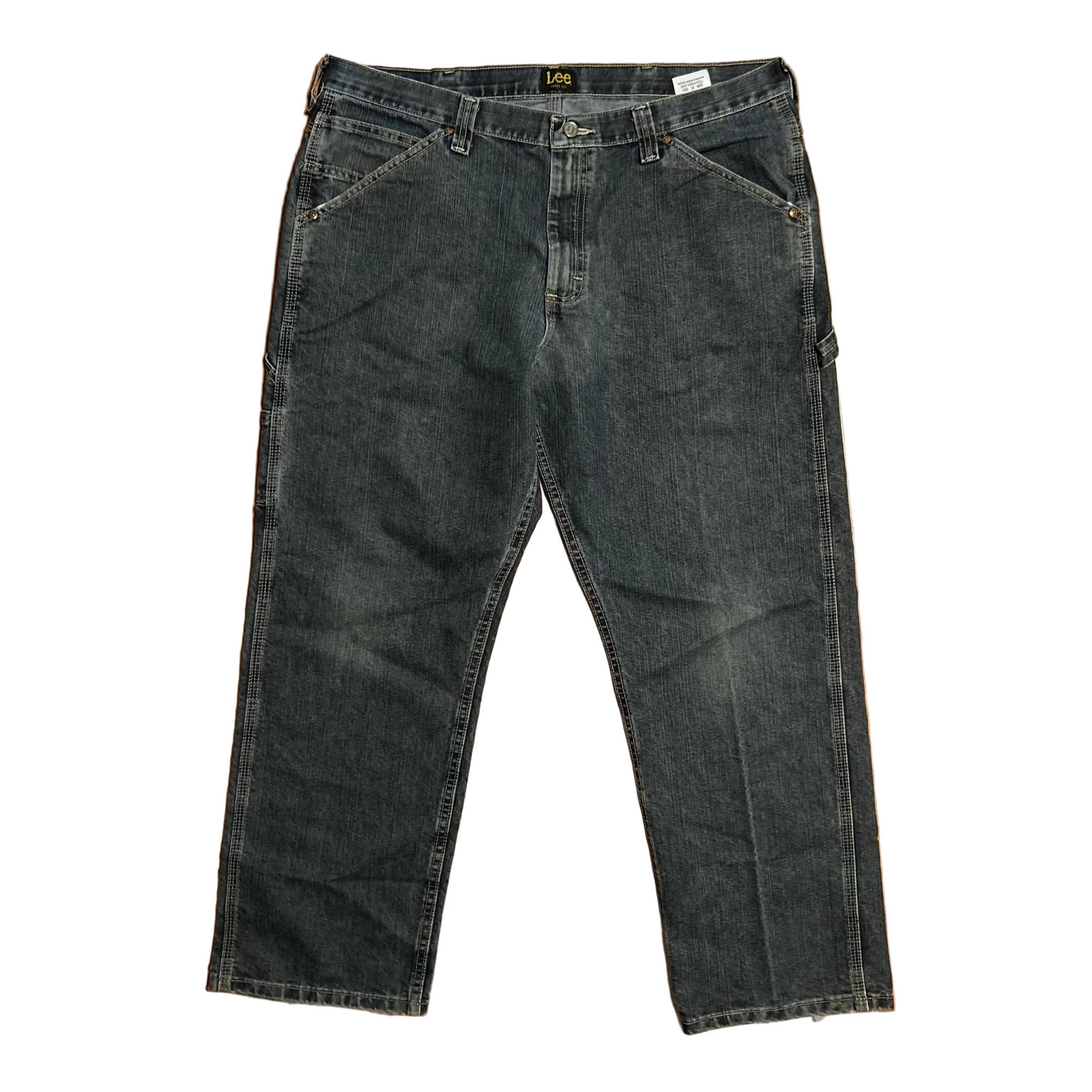 Lee Loose Fit Dark Wash Denim Carpenter Jeans Pants - 38" x 29.5"