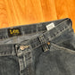 Lee Loose Fit Dark Wash Denim Carpenter Jeans Pants - 38" x 29.5"