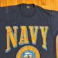 90's Screen Stars Department of the Navy Military Navy Blue Tshirt - Medium - 20" x 28.5"