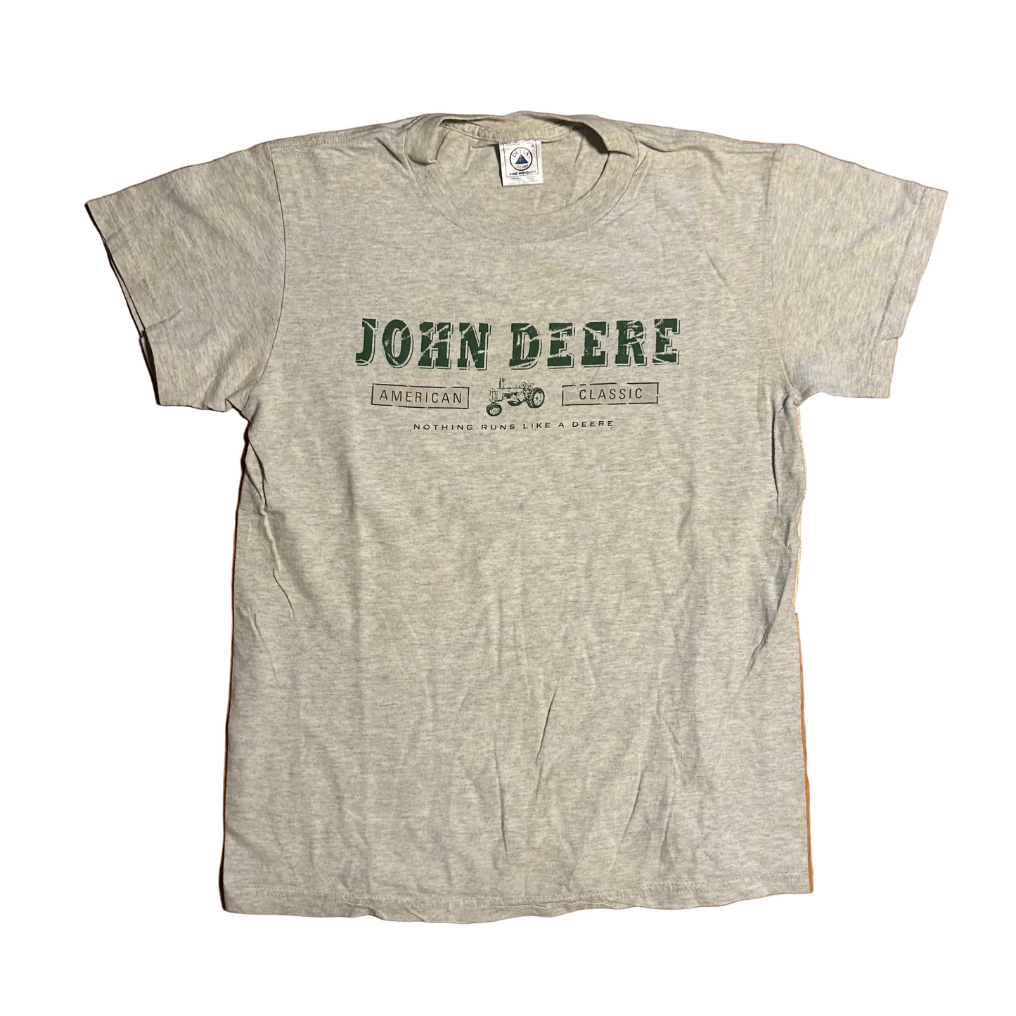 Delta Pro Weight John Deere Nothing Runs Like A American Classic Grey Tshirt - Small - 18.5" x 25.5"