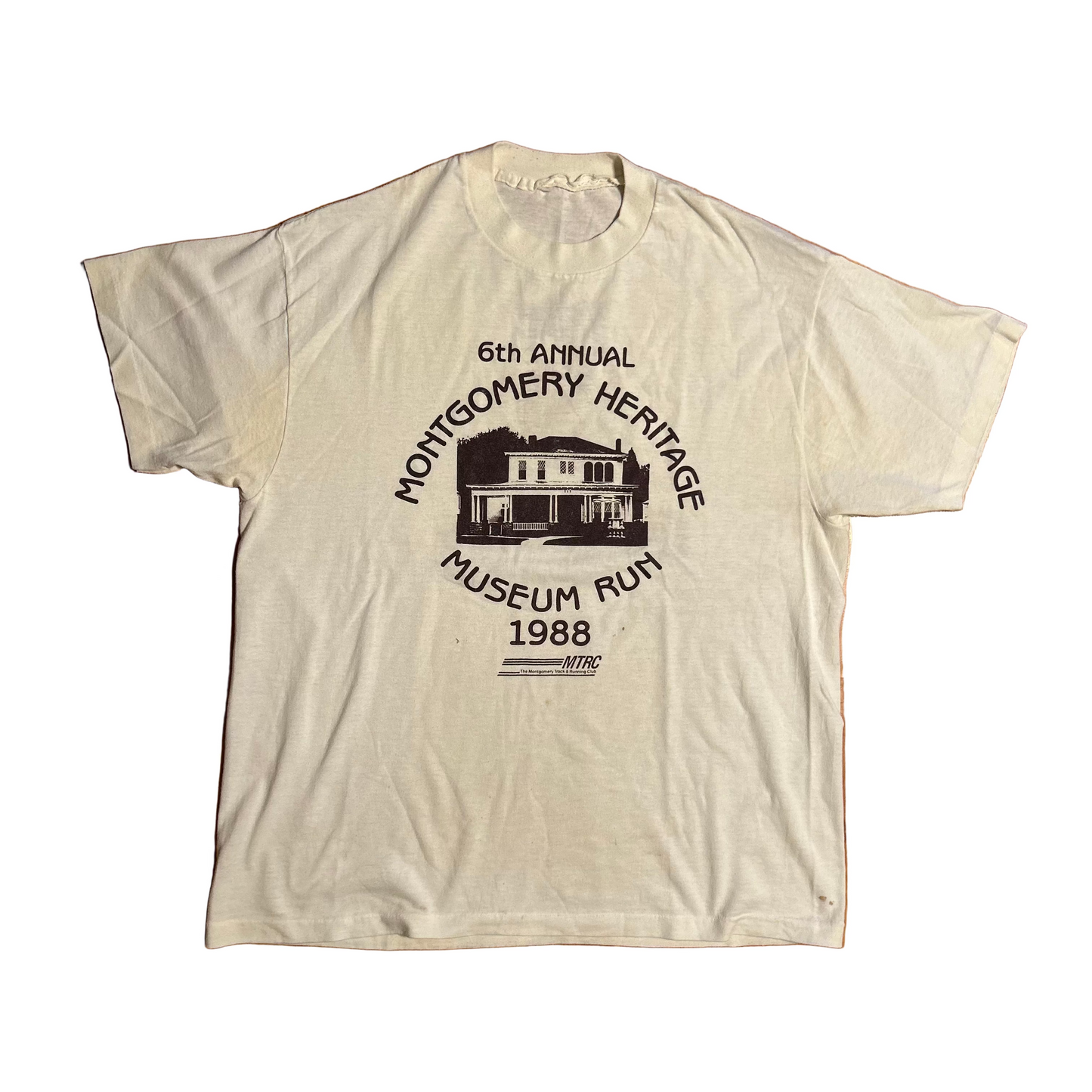 80's Montgomery Heritage Run White Tshirt - Medium - 20" x 26"