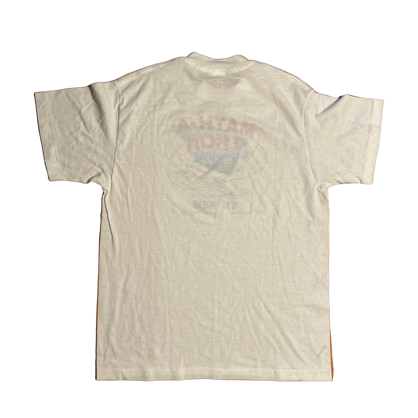 80/90's St Jude Children's Hospital Math-athon White Tshirt - Small - 19" x 26.5"