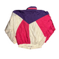 90's Pro Spirit Pink Purple White Nylon Zip Up Hidden Hood Jacket Windbreaker - XLarge - 24" x 26"
