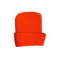 Orange Acrylic Beanie Hat