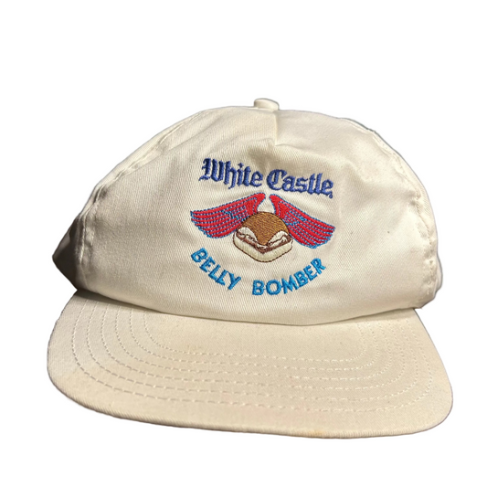 80's White Castle Belly Bomber White Hat