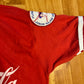 80's Coca Cola Red Ringer VNeck Tshirt - Small - 19" x 25"