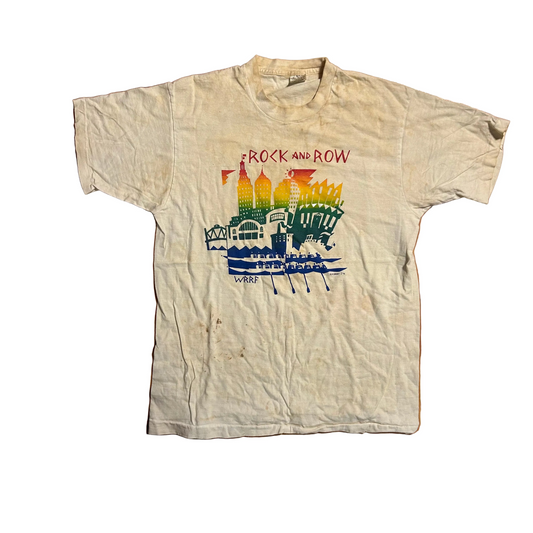 90's FOTL Rock and Row WRRF Tan Tshirt - Medium - 20" x 27"