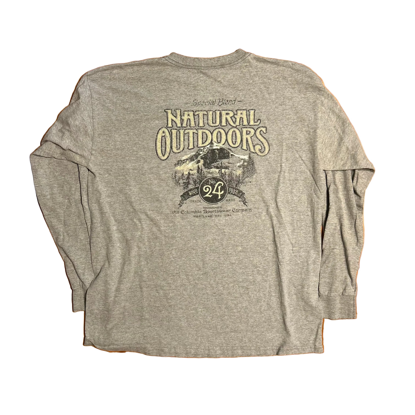 Columbia Natural Outdoors Grey Longsleeve Shirt - XLarge - 24" x 30"